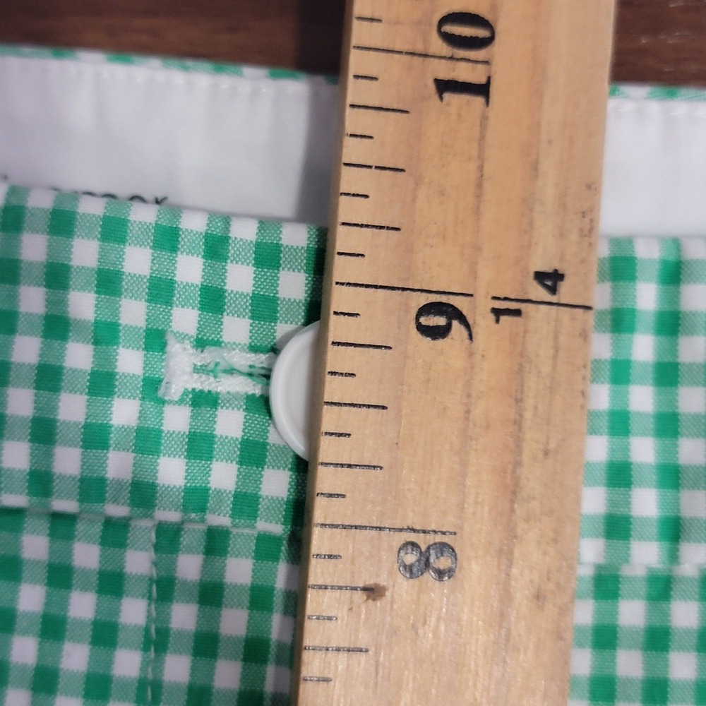 Talbots Skimmer Pants 6 Green Gingham Check Cropped Cotton Coastal Preppy Classy - Picture 11 of 14